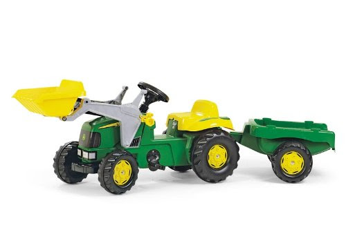 John Deere Rolly Kids Pedal Tractor With Trailer  &  Front Loader