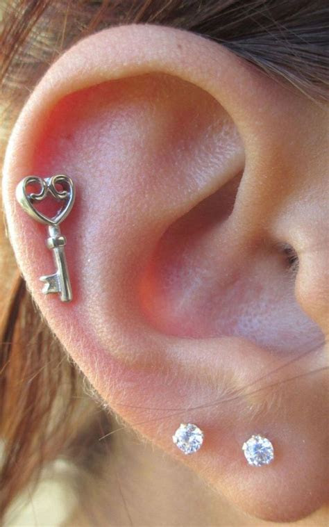 11 years ago like this. Cute Ear Piercing Ideas Key Cartilage Earring Jewelry