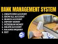 Bank Management System Project in C++ | Bank Management System Complete Project in C++ using OOP Concept