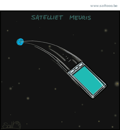 Cartoon Stijn Meuris Lanceert Een Nieuwe Satelliet