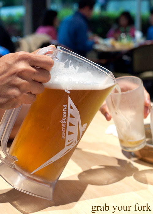 pure blonde beer jug at red pepper, strathfield sports club bistro