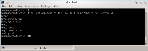 tar -cvf