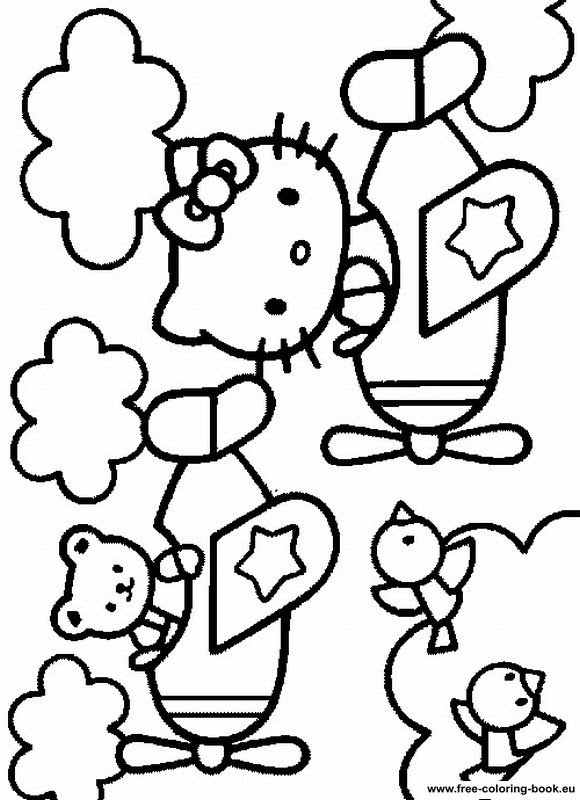 Hello Kitty With Dolphin Coloring Pages - Hello Kitty Balloons Coloring Pages - Coloring Home - And printable hello kitty coloring pages present her in many lifetime scenes and interesting adventures followed by children all over the world.