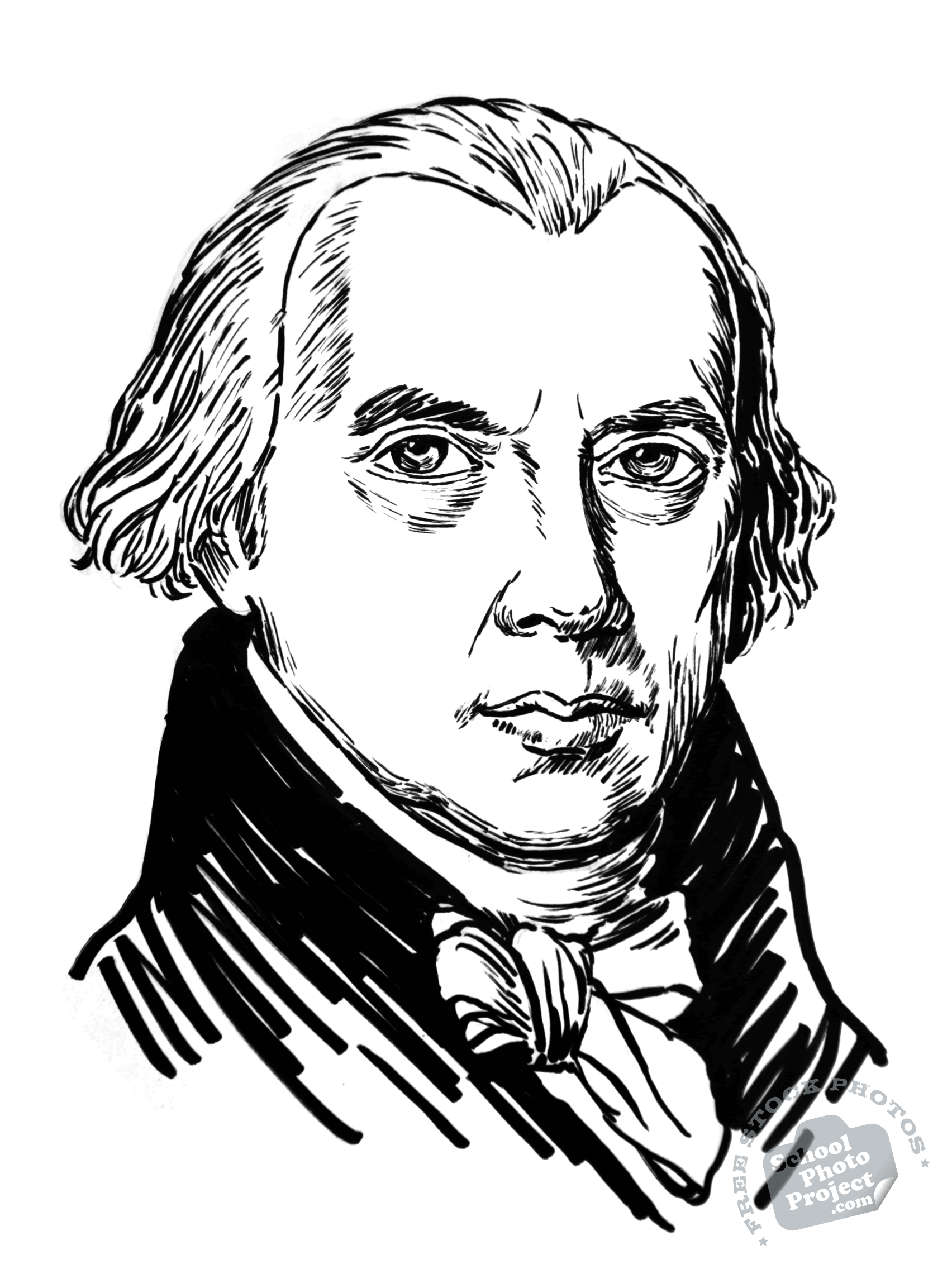James Madison FREE Stock Illustration U S President James Madison FREE Stock Illustration U S President