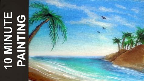 Years ago i had a grade 9 class of only two students (very small private international . Painting a Tropical Beach Seascape with Acrylics in 10