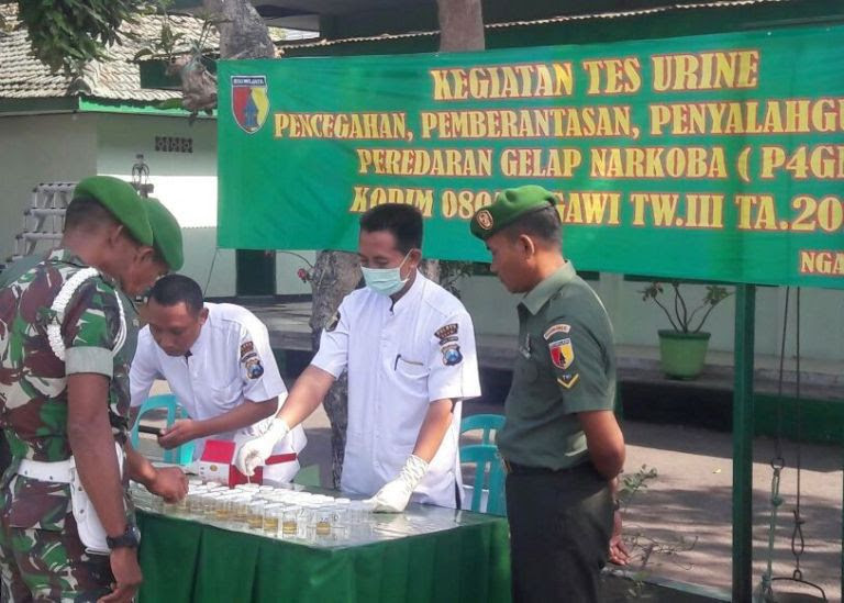 tes urin Kodim 0805/Ngawi