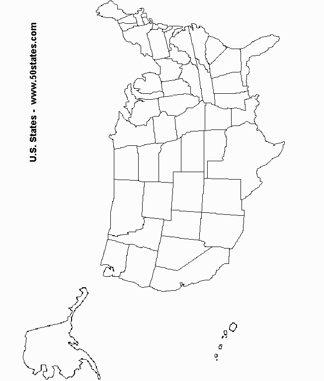Us Map Printable