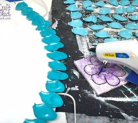 spring ombre flower mirror, crafts, repurposing upcycling, wall decor
