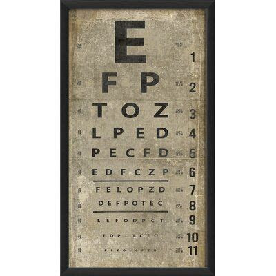  williston forge eye chart by the artwork factory picture frame