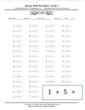  1st grade math worksheets