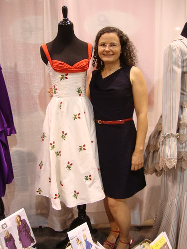 Saturday:  me in Vogue at the McCall's booth with Gertie's dress