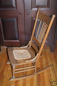 Antique Wicker Needs Cane Repair Rocker Rocking Chair | eBay