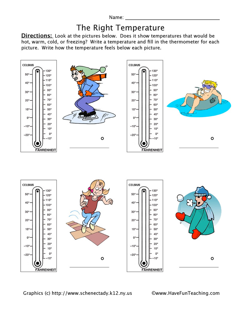 temperature worksheet 2