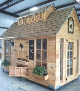 Luxury custom designer Texas chicken coops