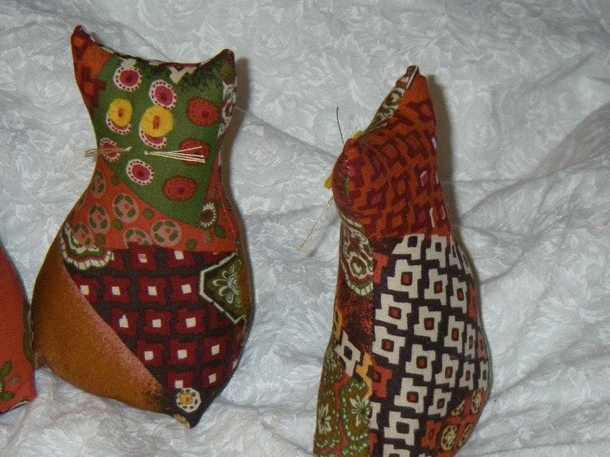 Cat and Mouse, stuffed, toys, decor, paperweight, pin cushion, easy Sewing Pattern -pdf