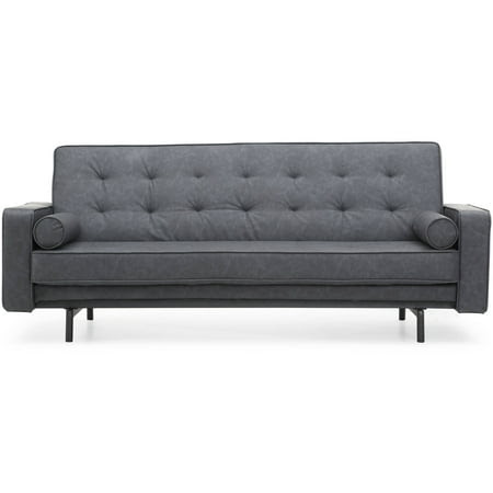 Offer Marin Sofa, Midnight Blue Faux Leather Before Too Late