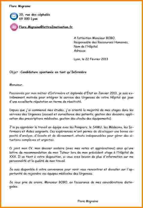 Pole emploi lettre de motivation spontanee - Modele de 