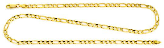 Originalfoto MASSIVE FIGARO-FLACHPANZERGOLDKETTE GELBGOLD