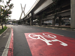 Ciclorrotas são alternativas para ciclistas nas ruas de São Paulo (Foto: Fabiano Correia/ G1)
