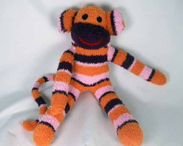 Stuffed animal sock monkey  Ready to ship