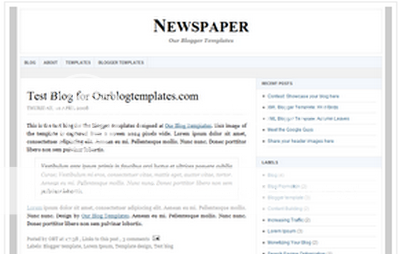 Newspaper Blogger Template