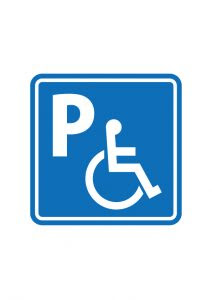 障害者用駐車スペース案内標識アイコンの貼り紙ワードテンプレート 無料 商用可能 注意書き 張り紙テンプレート ポスター対応