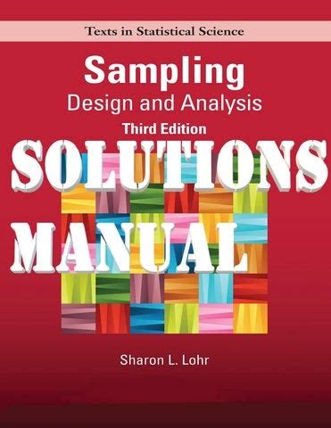 eBook Solution Manual Sampling Design And Analysis (PDF / ePub)