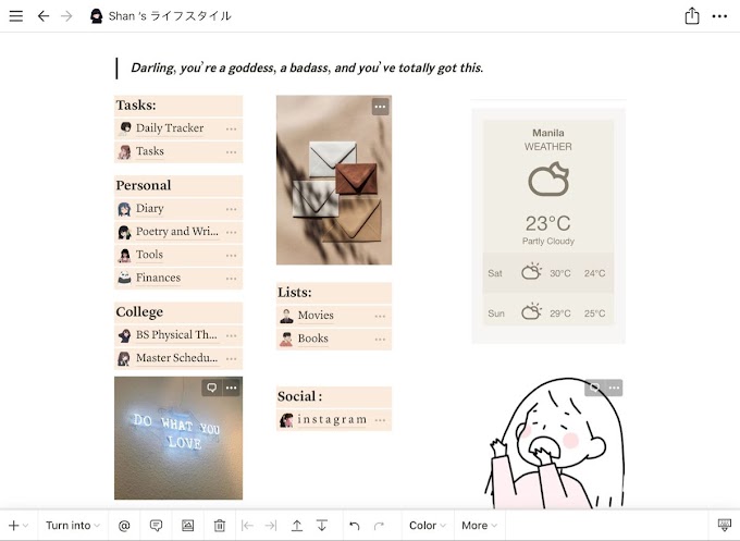 Notion Templates Aesthetic Anime Free