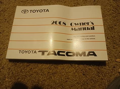 PDF 2008 Toyota Tacoma Owners Manual