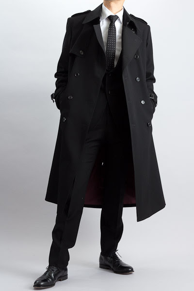 膝下コートメンズ用 トレンチコート 着丈1cm 入荷しました ロングコートのuenoya 新着情報