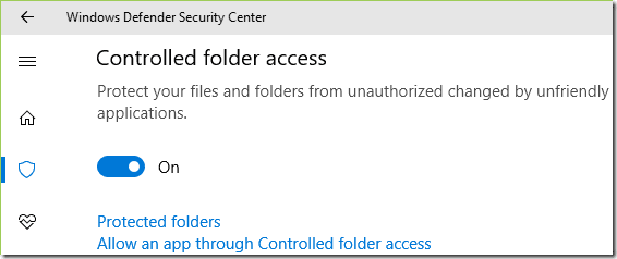 Controlled folder access