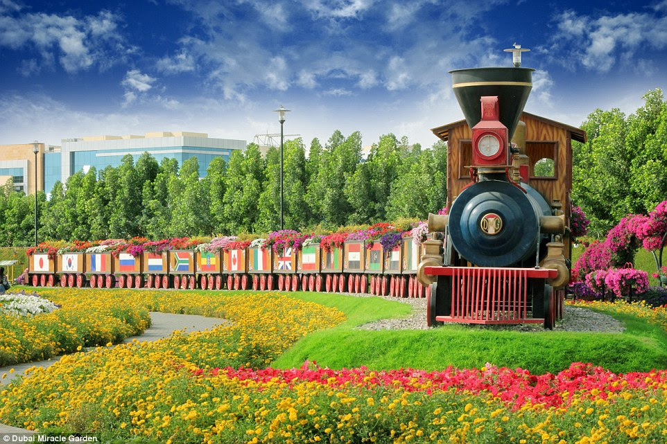 These have                                                  included millions of                                                  flowers in the shape                                                  of the UAE's flag,                                                  floral clock, a                                                  Ferrari car with                                                  driver decorated by                                                  flowers, a vertical                                                  buried car zone,                                                  flower apple                                                  structures, artificial                                                  animals, flower boats                                                  and an Islamic Arch                                                  Design