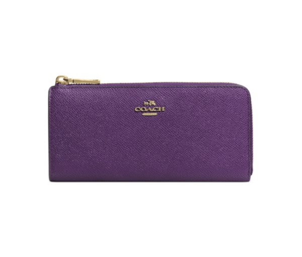กระเป๋า coach slim style หนังแท้ in embossed wallet textured zip 52333 กระเป๋า coach slim style หนังแท้ in embossed wallet textured zip 52333