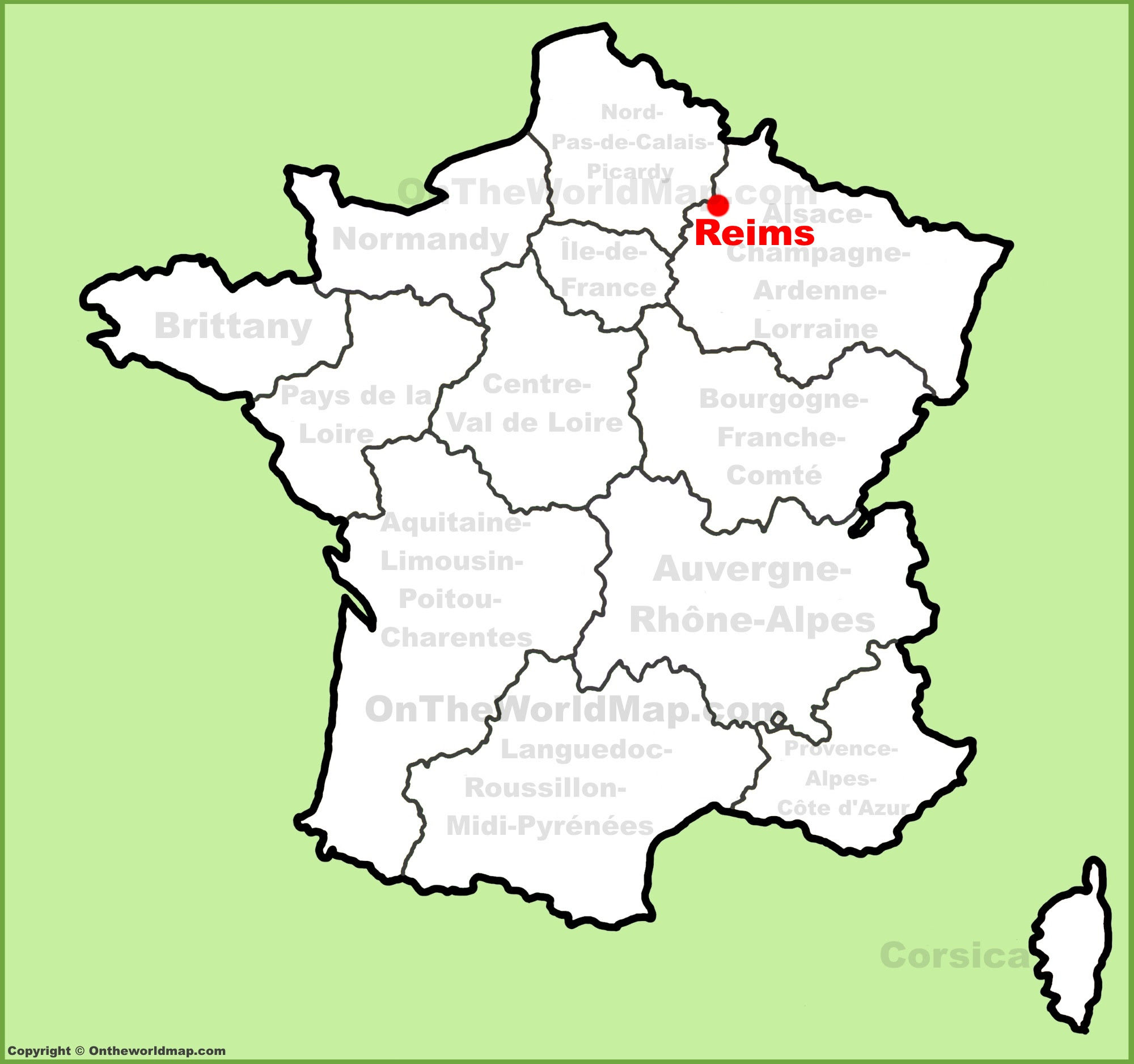 Where Is Reims France On Map Reims location on the France map