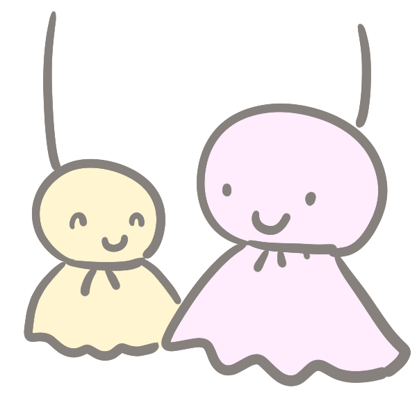 てるてる坊主の親子のイラスト かわいいフリー素材が無料のイラストレイン