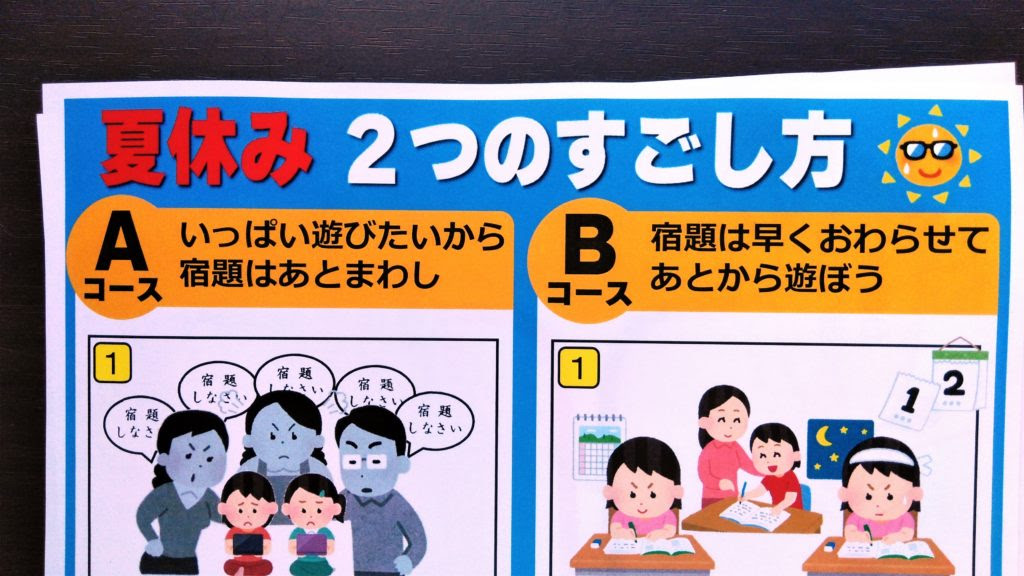 無料ダウンロード たった２枚 夏休み子どもの宿題を終わらせるシート ミリキ的な毎日を