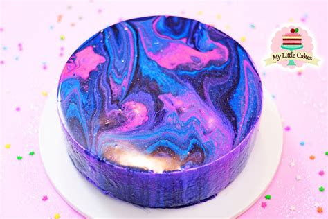 galaxy mirror glaze cake   cakes youtube