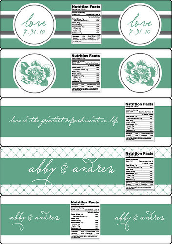 Wedding Water Bottle Labels. Water Bottle Labels