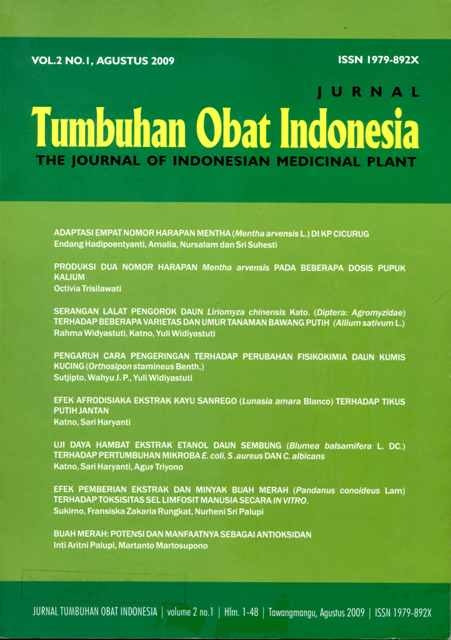 Journal Jurnal Tumbuhan Obat Indonesia Journal Jurnal Tumbuhan Obat Indonesia