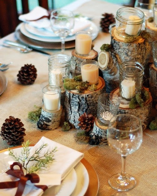 Inspiring Rustic Christmas Table Setting