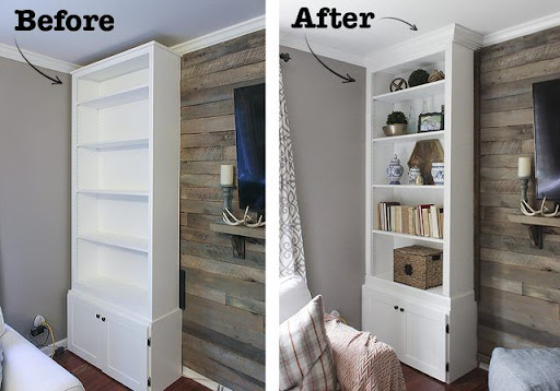 Making Bookshelves Look Built In