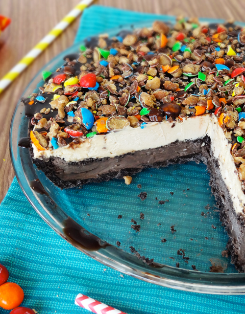 Chocolate Peanut Butter Ice Cream Pie by Life Love and Sugar
