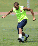 FC Barcelona Players in a Practice Session at Keezar Stadium