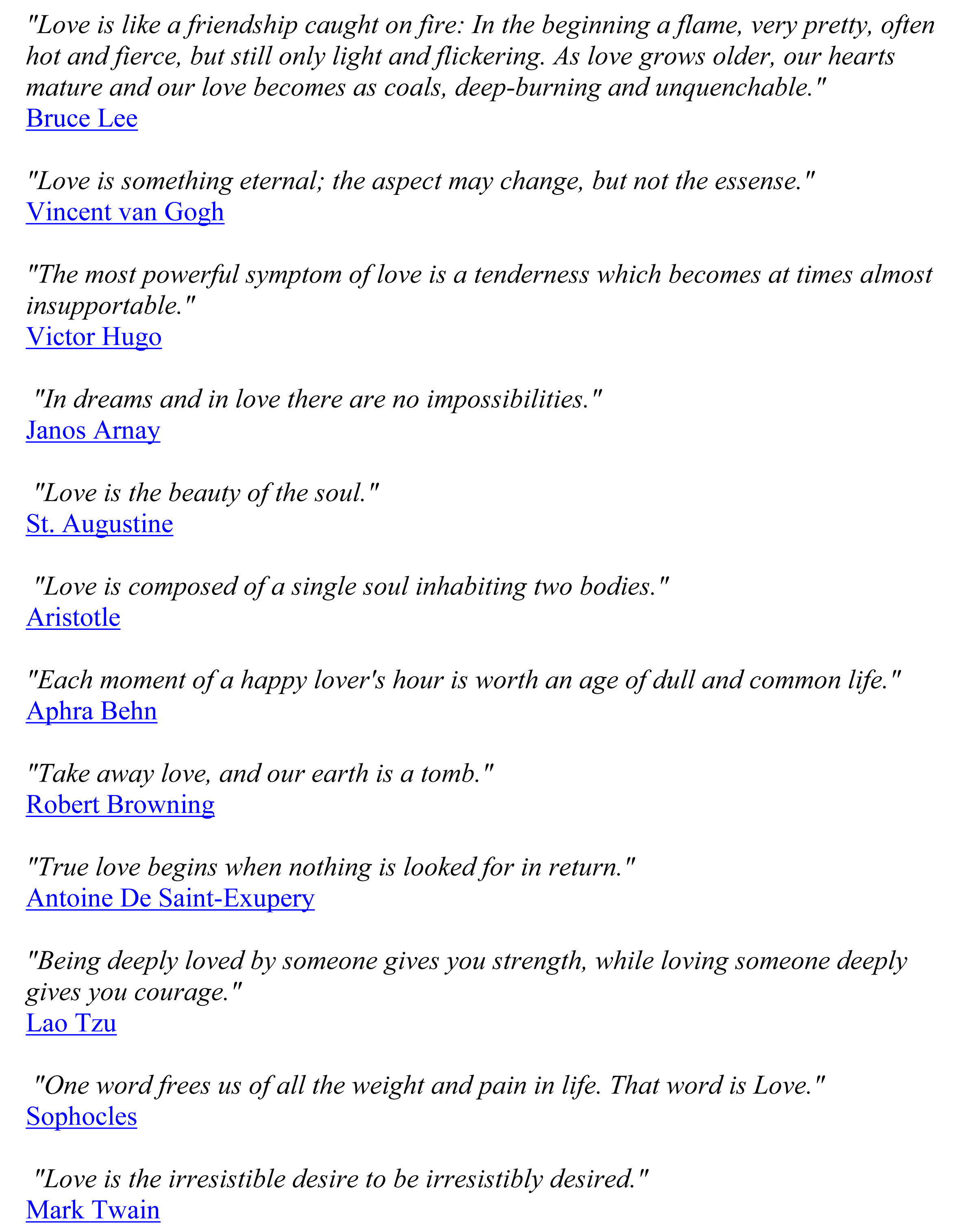 essays on love