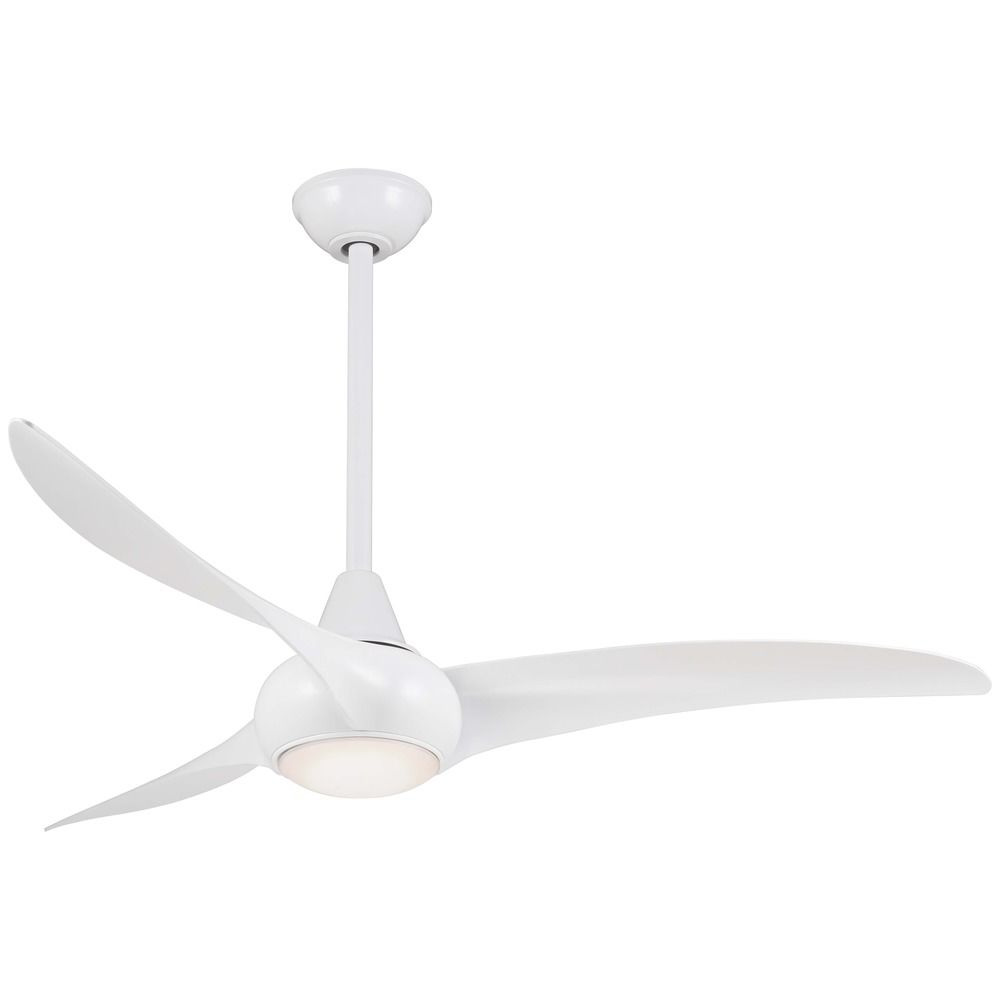 52-Inch Minka Aire Fans Light Wave White LED Ceiling Fan ...
