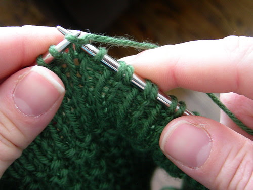 knit the next stitch