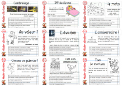 PROJET ATELIERS ECRITURE
