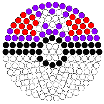 モンスターボールシリーズ マスターボールのアイロンビーズ 型紙付き ぐうたら主婦とポケたの日記