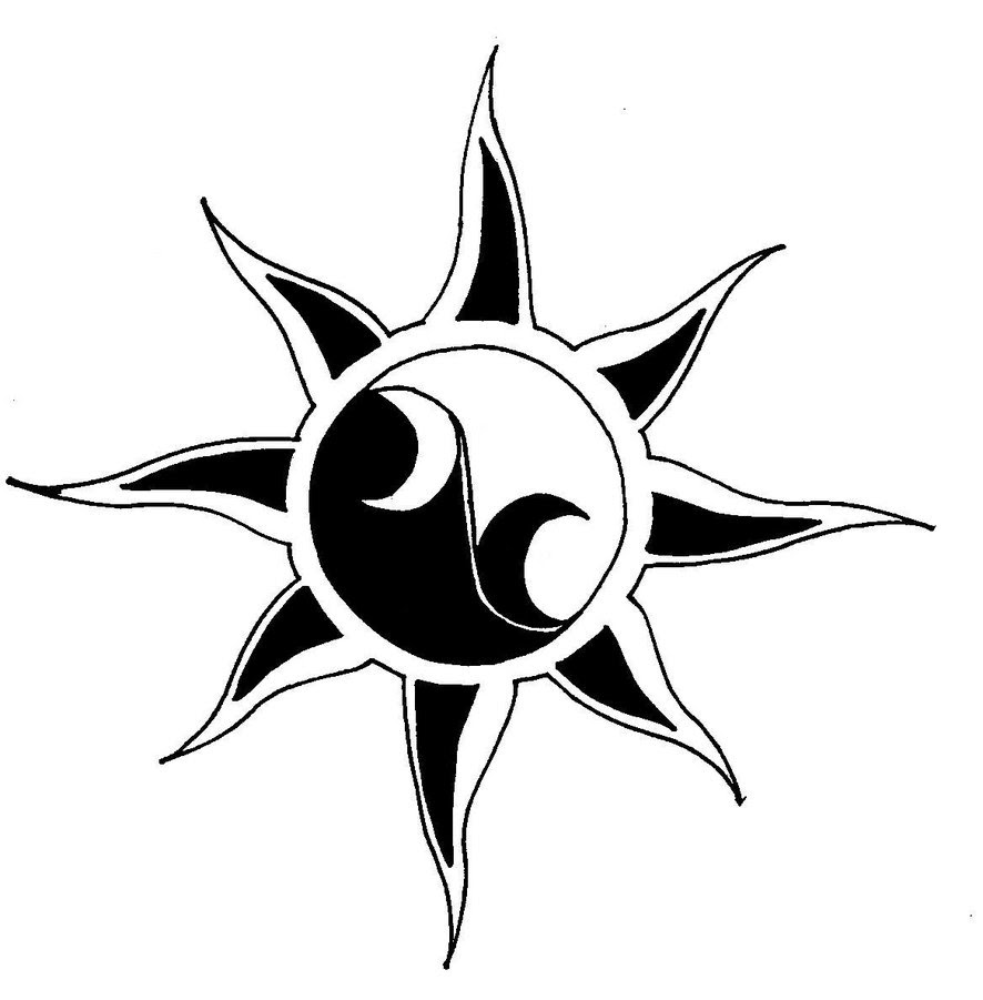 Moon And Sun Tattoo Clipart Best