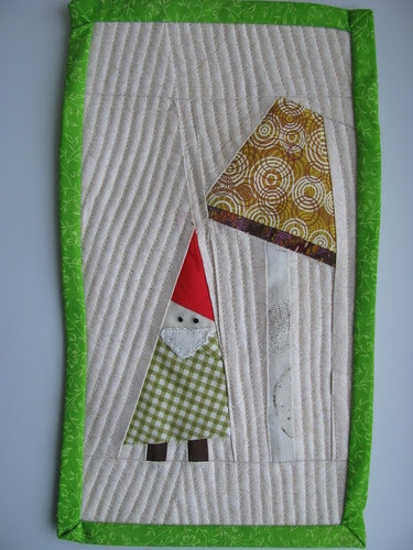Gnome and Mushroom Mug Rug